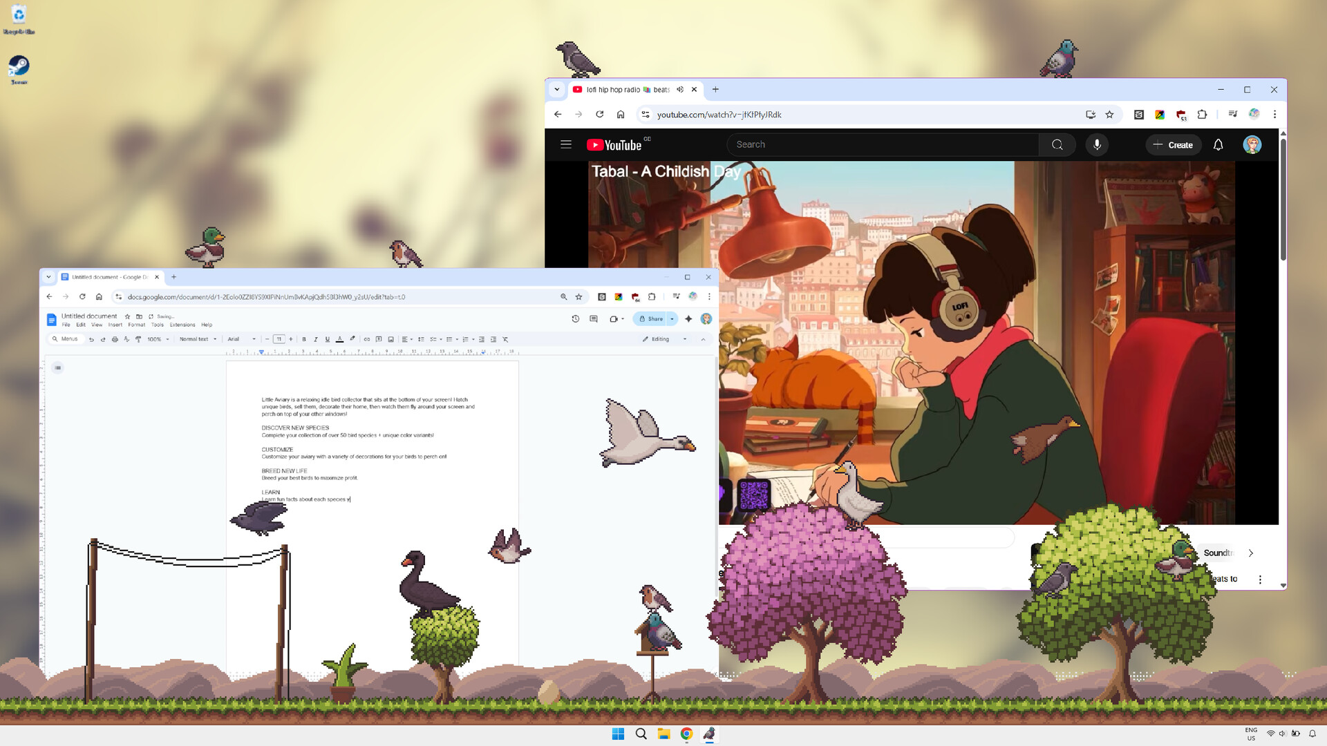 图片[7]-桌面放置治愈小游戏《桌面鸟舍 Little Aviary》推荐 85% 特别好评上班族摸鱼陪伴神器自定义鸟舍繁殖收集 工作摸鱼两不误休闲佳作-山海之花 - 宝藏星球屋